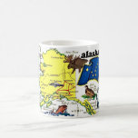 State of Alaska Map Postcard Mug<br><div class="desc">A wonderful old, vintage postcard from the State of Alaska repurposed!</div>