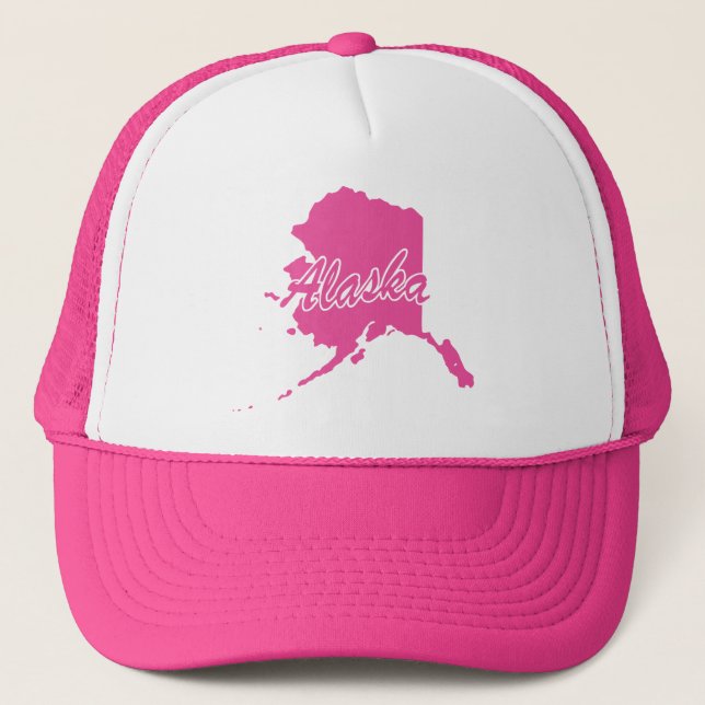 State Of Alaska Shape Trucker Hat (Front)