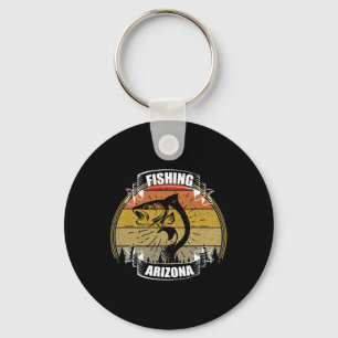 State Of Arizona Fisherman Sunset Fish Arizona Fis Key Ring