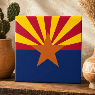 State of Arizona Flag Ceramic Tile
