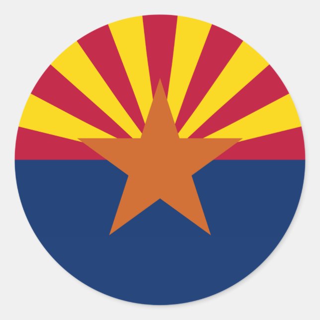  State of Arizona Flag Classic Round Sticker (Front)