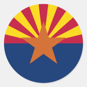 State of Arizona Flag Classic Round Sticker