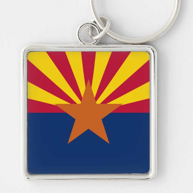  State of Arizona Flag Key Ring (Front)