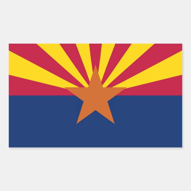  State of Arizona Flag Rectangular Sticker (Front)