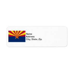  State of Arizona Flag Return Address Label