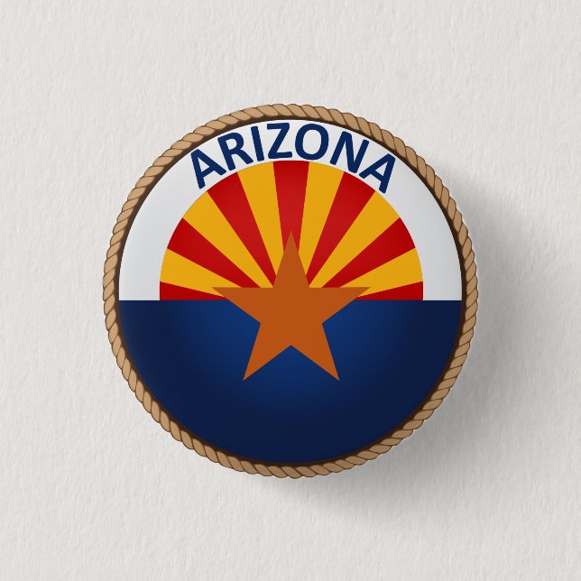 State of Arizona Flag Seal Button (Front)