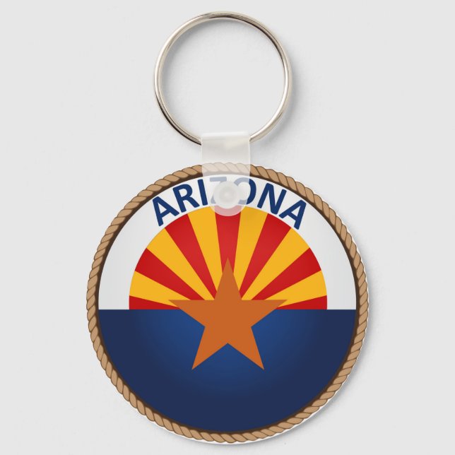 State of Arizona Flag Seal Key Ring (Front)