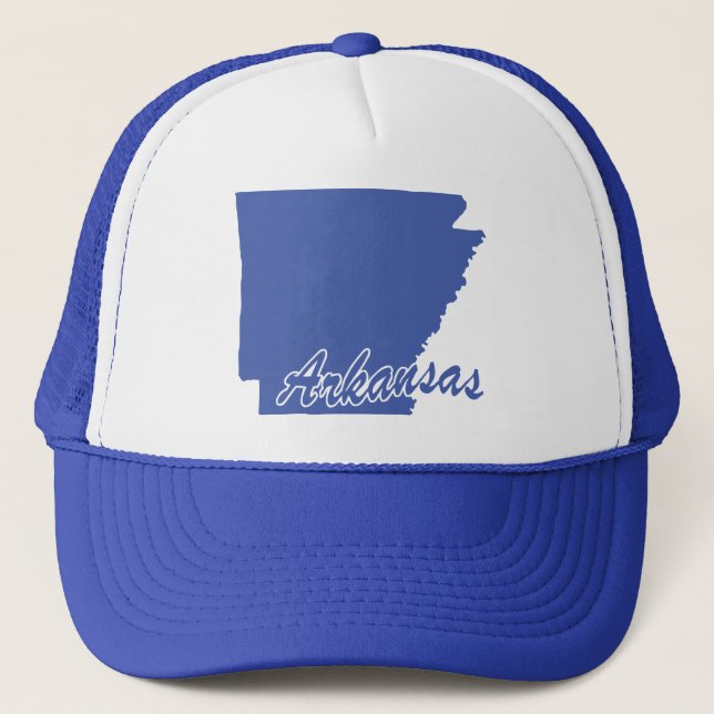 State Of Arkansas Shape Trucker Hat (Front)