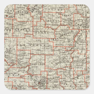 State of Arkansas Square Sticker