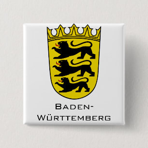 State of Baden-Württemberg Grand Coat of Arms Art 15 Cm Square Badge