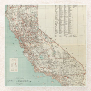 State of California 2 Glass Coaster