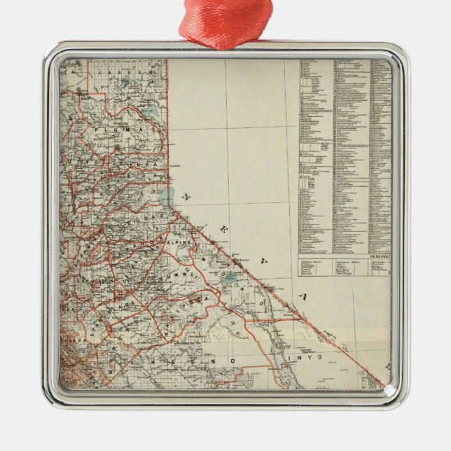 State of California 2 Metal Tree Decoration (Front)