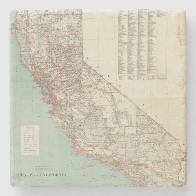 State of California 2 Stone Coaster (Front)