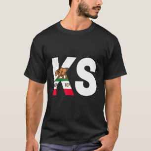 State of California Flag Kansas KS Cities and Stat T-Shirt