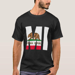 State of California Flag Michigan MI Cities and St T-Shirt