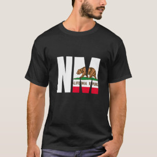 State of California Flag New Mexico NM Cities and T-Shirt