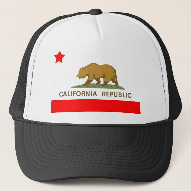 State of California Flag Trucker Hat (Front)