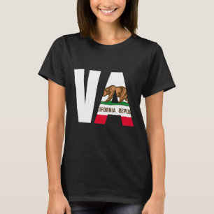 State of California Flag Virginia VA Cities and St T-Shirt