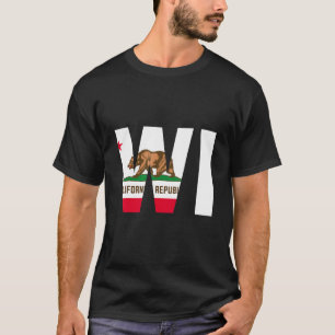 State of California Flag Wisconsin WI Cities and S T-Shirt