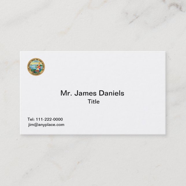 State of California Great Seal Business Card (Front)