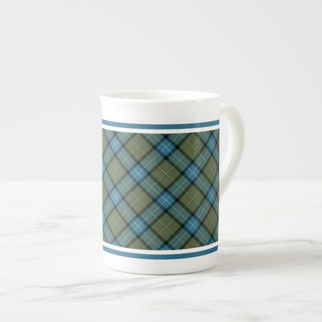 State of California Tartan Bone China Mug (Front Right)