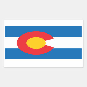 State of Colorado flag Rectangular Sticker