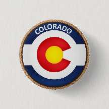 State of Colorado Flag Seal Button