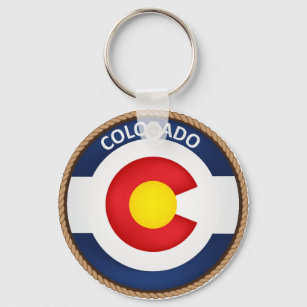 State of Colorado Flag Seal Key Ring