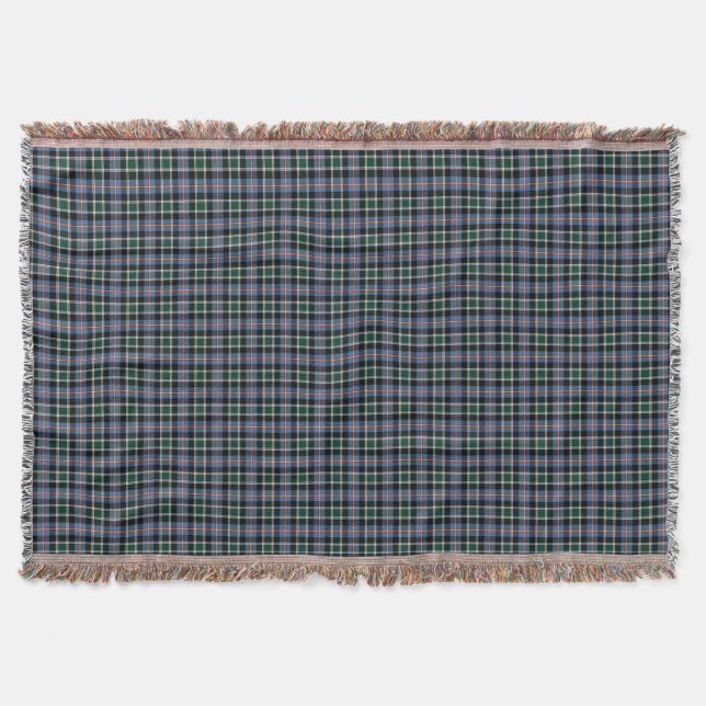 State of Colorado Tartan Throw Blanket (Front)