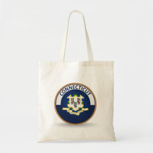 State of Connecticut Flag Seal Tote Bag