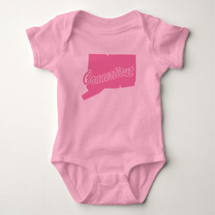 State Of Connecticut Shape Baby Bodysuit