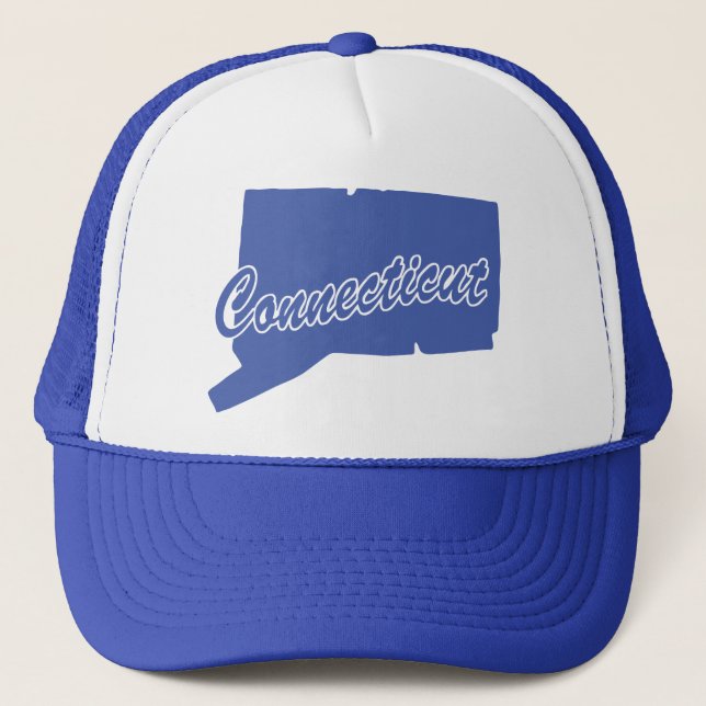 State Of Connecticut Shape Trucker Hat (Front)