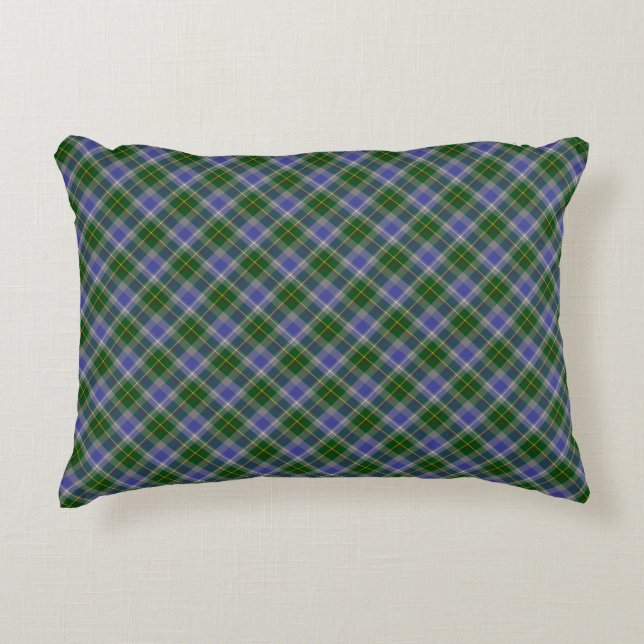 State of Connecticut Tartan Decorative Cushion (Front)