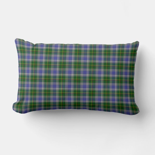 State of Connecticut Tartan Lumbar Cushion (Front)