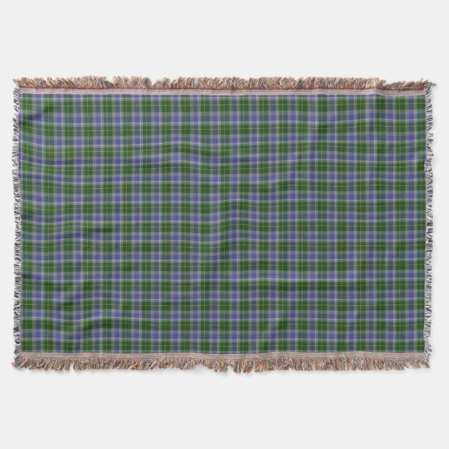 State of Connecticut Tartan Throw Blanket (Front)