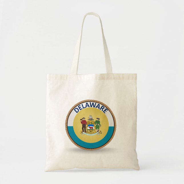 State of Delaware Flag Seal Tote Bag (Front)