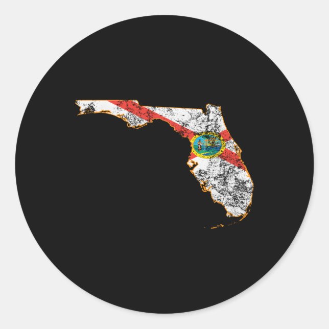 State Of Florida Flag Classic Round Sticker (Front)