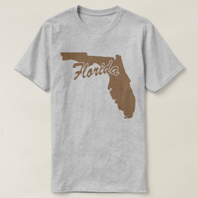 State Of Florida Shape T-shirt (Design Front)
