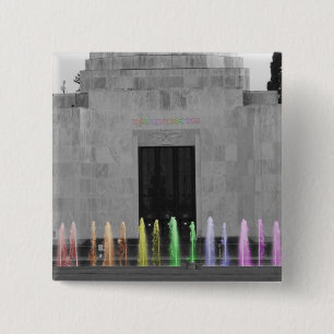 state of gay 15 cm square badge