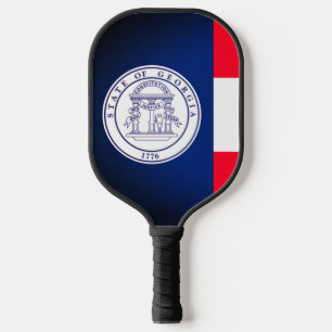 State of Georgia Flag on Pickleball Paddle