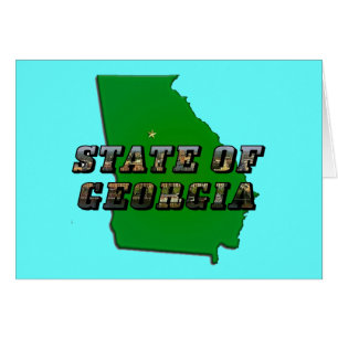 State of Georgia Map Outline and Picture Text