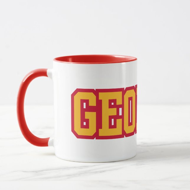 State Of Georgia Pride Custom Two-Tone Coffee Mug (Left)