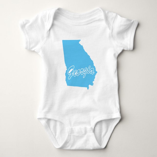 State Of Georgia Shape Baby Bodysuit (Front)