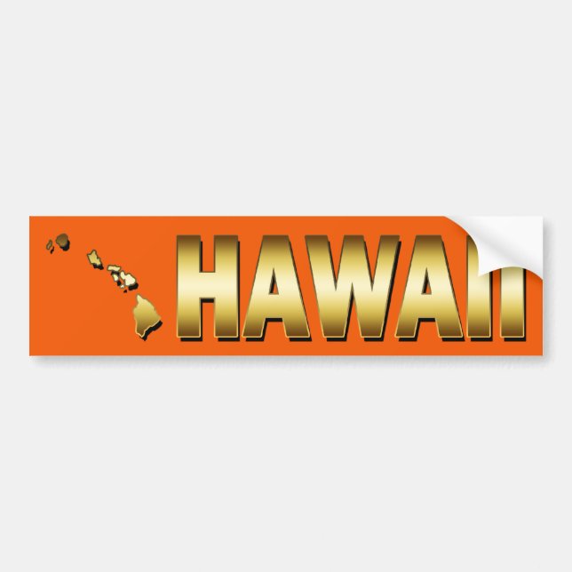 STATE OF HAWAII BUMPER STICKER (Front)
