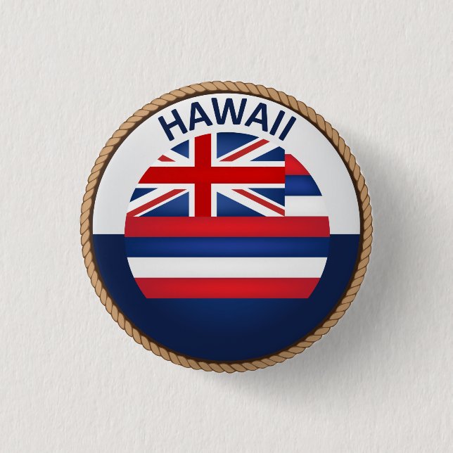 State of Hawaii Flag Seal Button (Front)