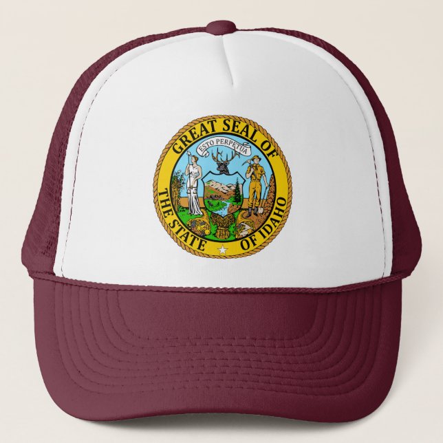 State of Idaho Flag Seal Trucker Hat (Front)