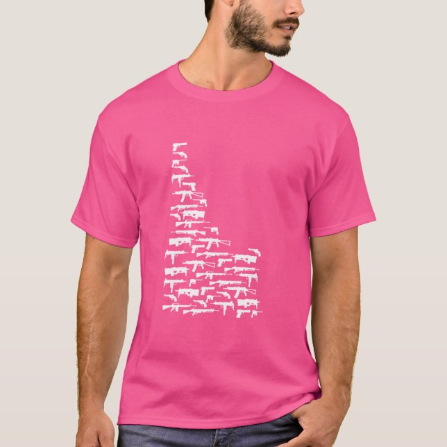 State Of Idaho Made Up Of Guns 2Nd Amendment T-Shirt (Front)