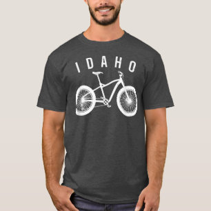 State of Idaho Map Fatbike Fat Bike Tire Offroad S T-Shirt