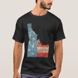 State Of Idaho Patriotic Usa Flag For Men Women Ad T-Shirt