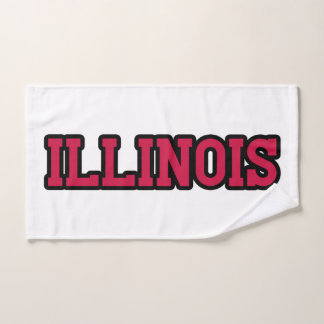 State Of Illinois Pride Custom Hand Towel